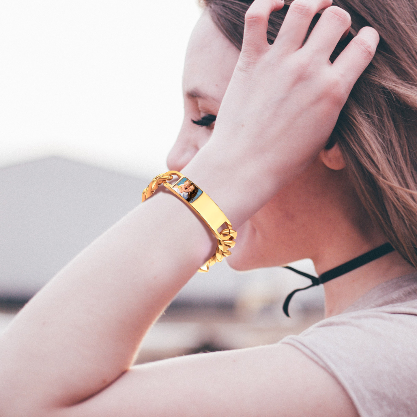 Personalized Picture Cuban Link Photo ID Bracelets