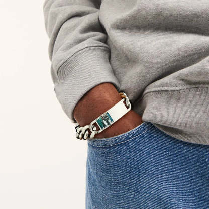 Personalized Picture Cuban Link ID Bracelets for Men