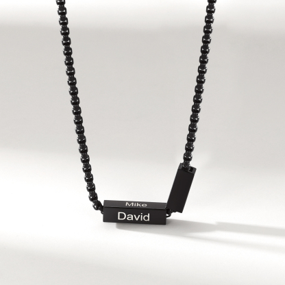Custom 1-4 Names Bar Necklace