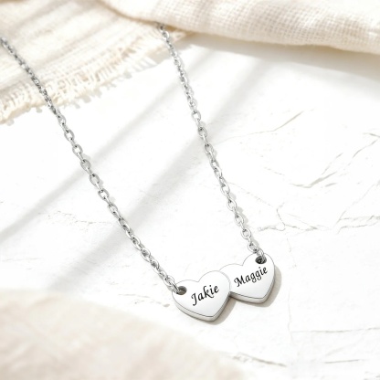 Custom 1-5 Hearts Name Necklace