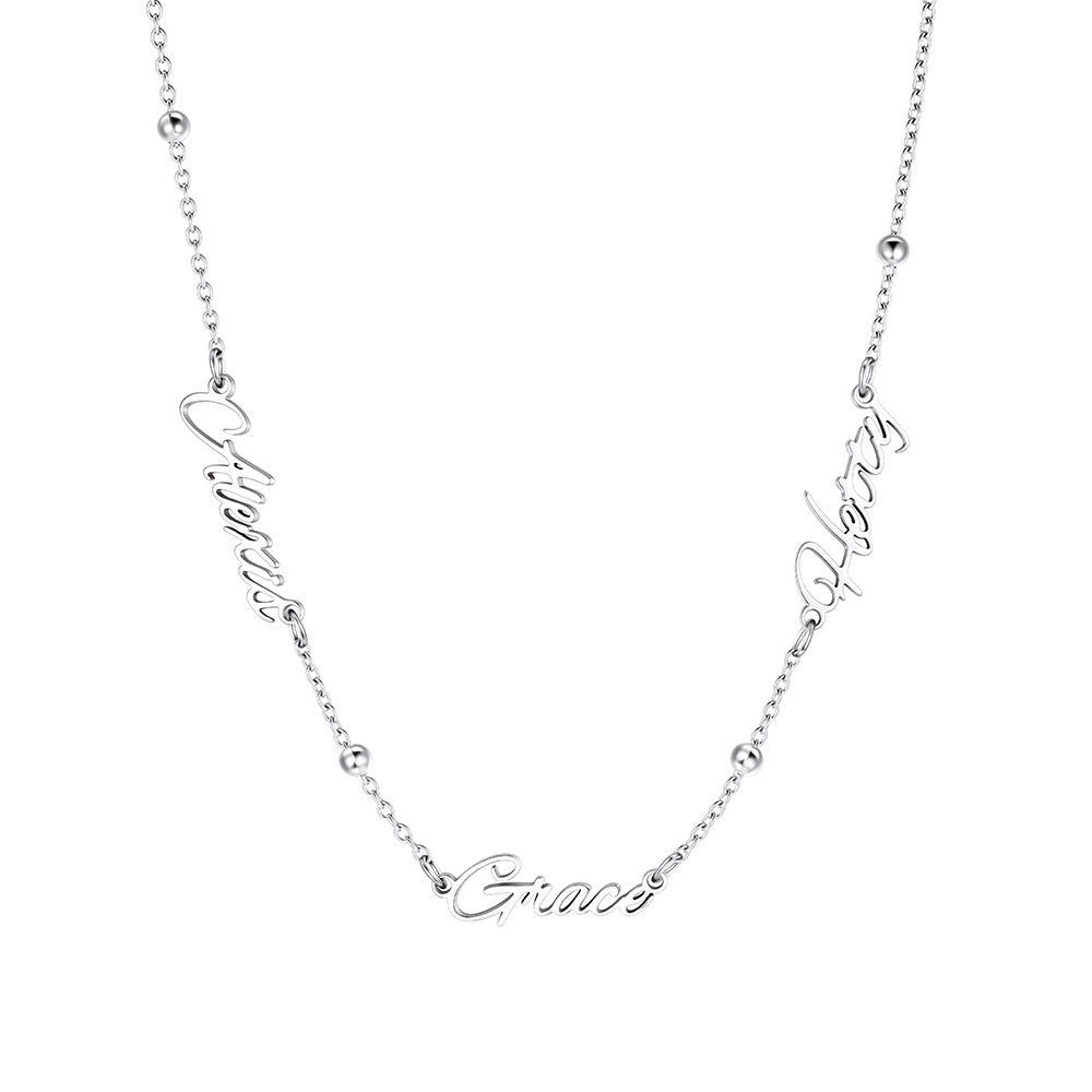 Custom 3 Name Necklace for Women