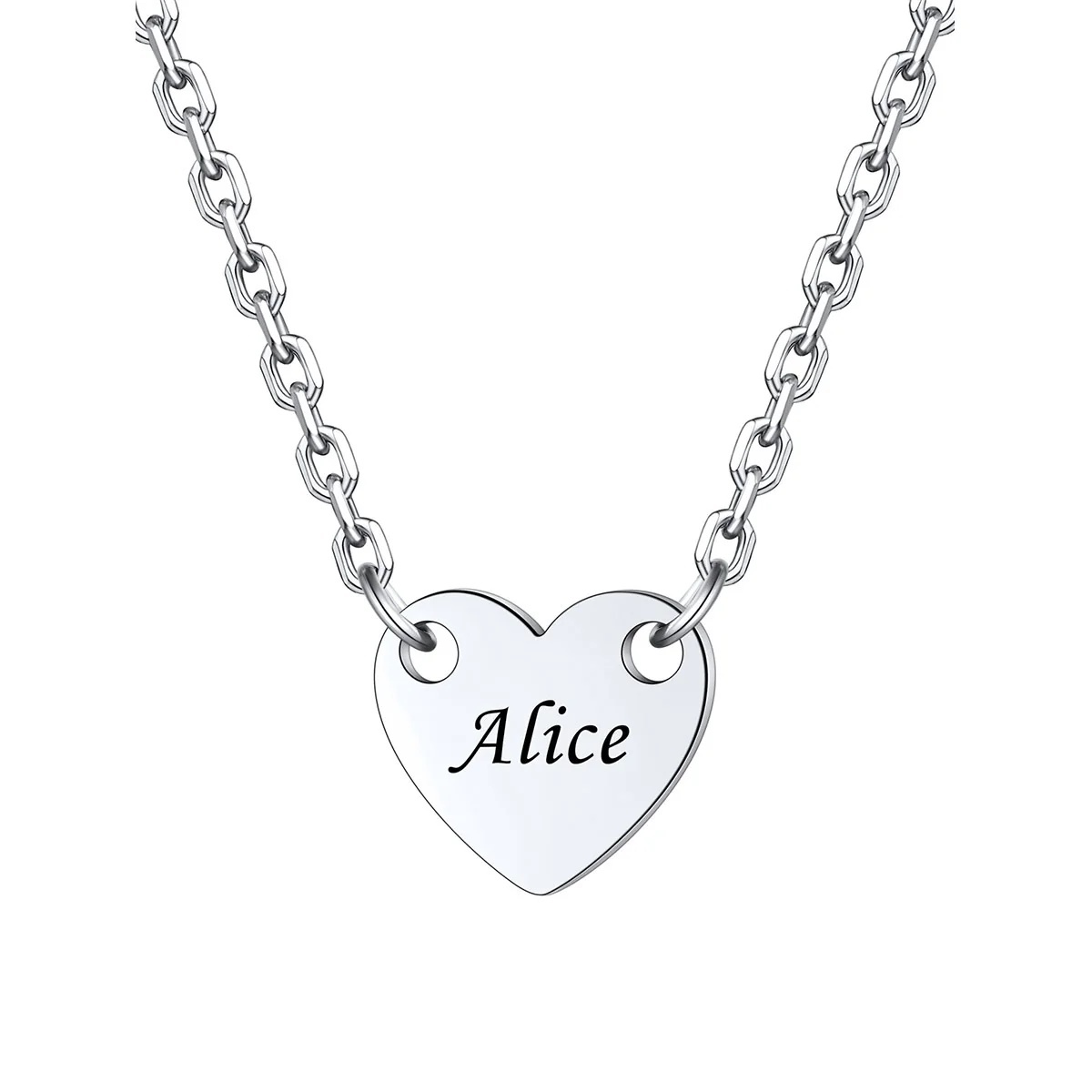 Custom 1 Hearts Name Necklace