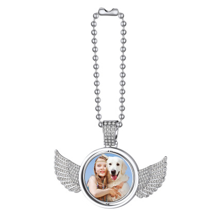 Custom Angel Wing Photo Pendant Memorial Accessories