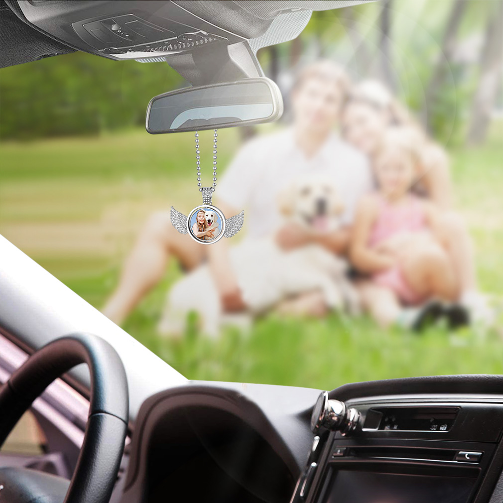 Custom Angel Wing Photo Pendant Memorial Accessories