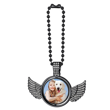Custom Angel Wing Photo Pendant Memorial Accessories
