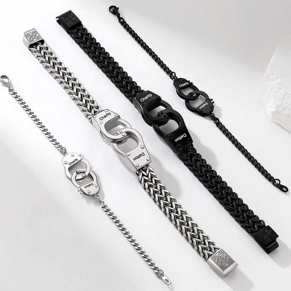 Custom Handcuffs Chain Couple Bracelet