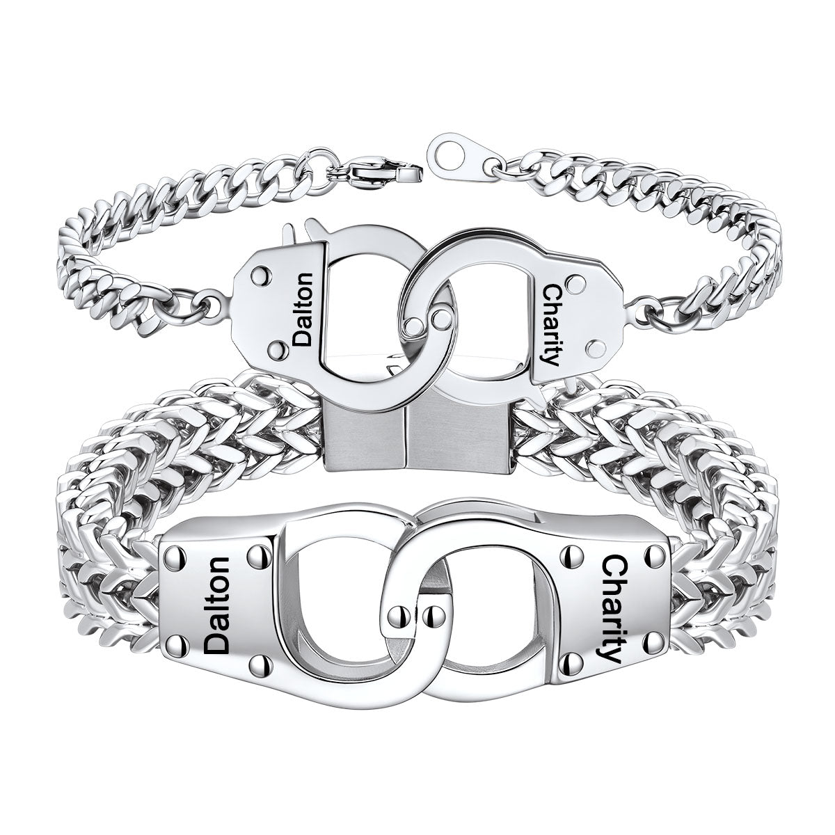 Custom Handcuff Bracelet for Couple