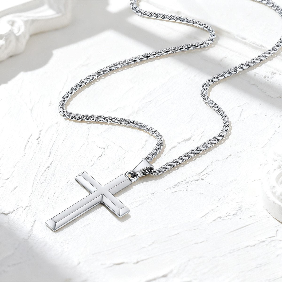 Custom Cross Necklace with Engraved Message meaningful gift