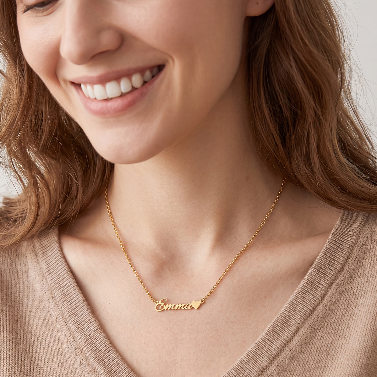 Custom Cursive Name Necklace with Heart for Women birthday gift for her