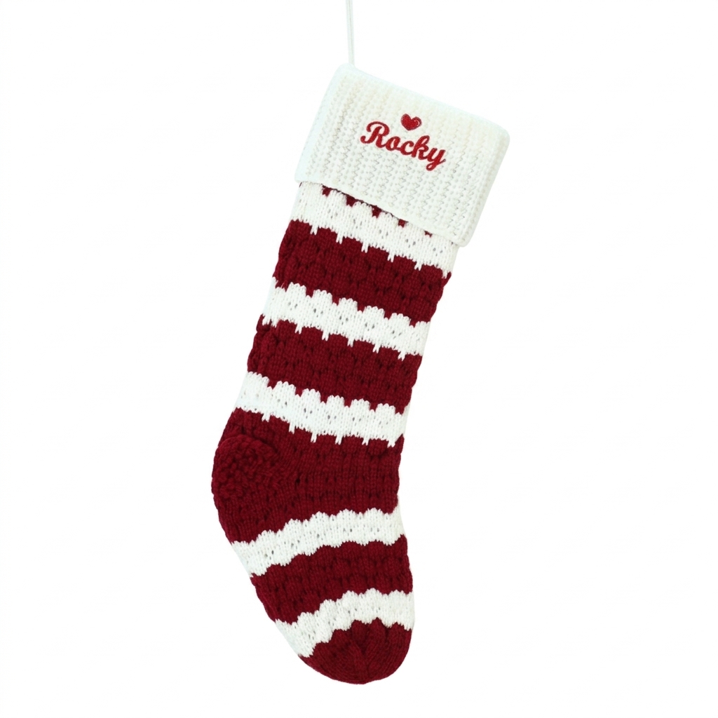 Custom Embroidered Christmas Stocking with Name