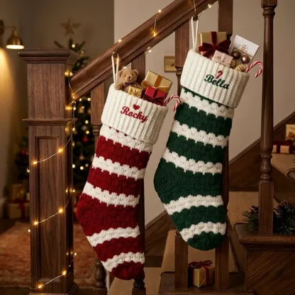 Custom Embroidered Christmas Stocking with Name
