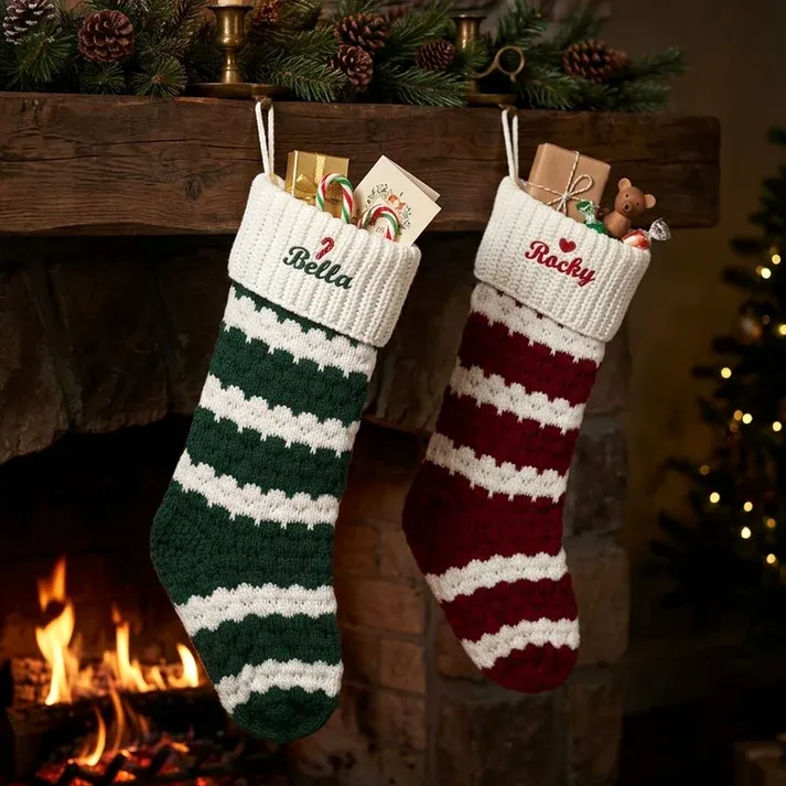 Custom Embroidered Christmas Stocking with Name