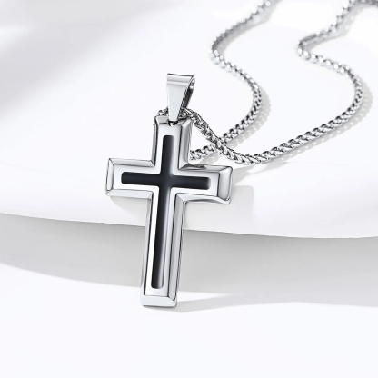 Custom Enamel Dripping Oil Cross Necklace for girl