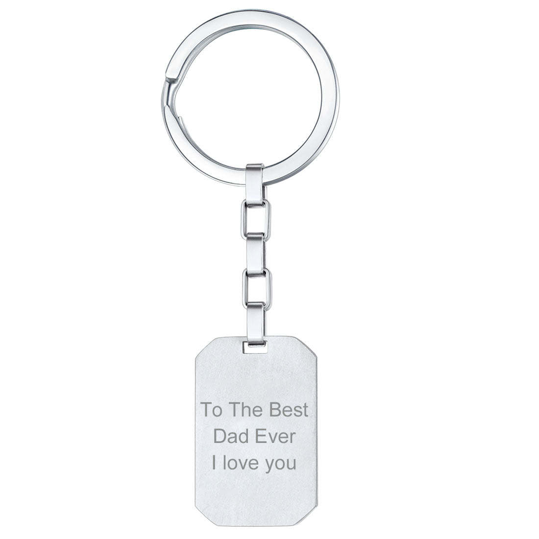 Custom Engraved Dog Tag Keychains | Father's Day Gift