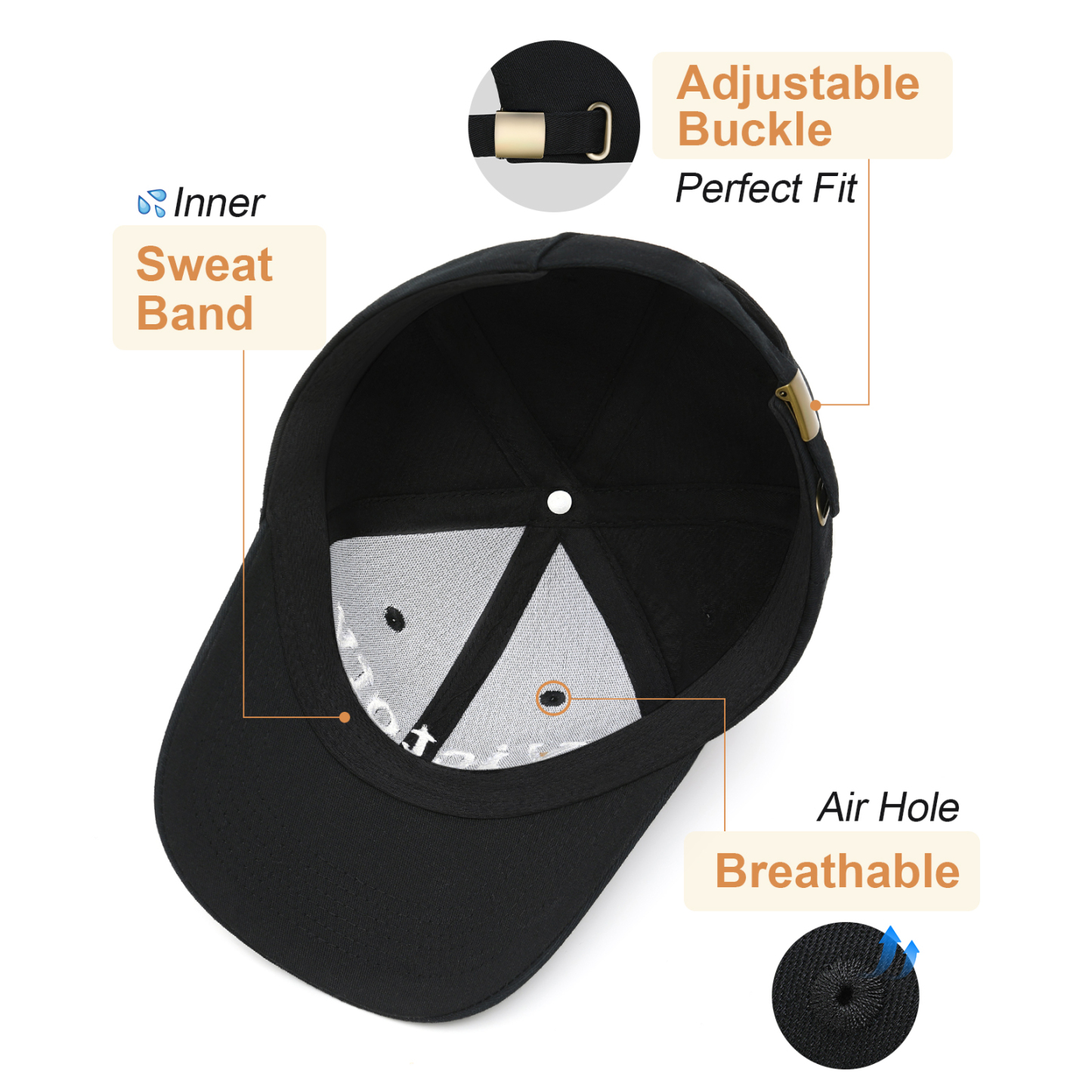 Custom Hat Baseball Cap with Embroidery detail