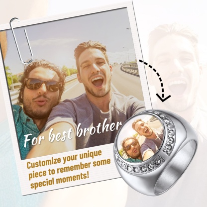 Custom Mens Signet Ring for brother