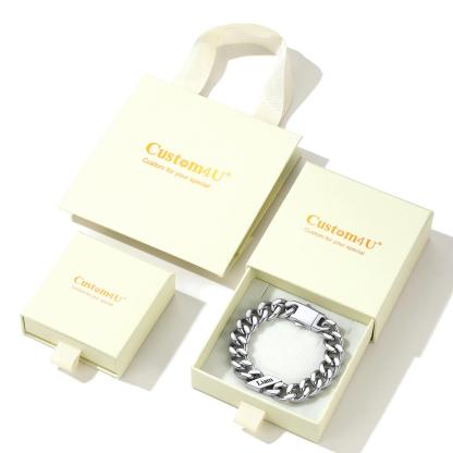 Custom Multi-Name Cuban Link Bracelet 7/9/12MM with gift box