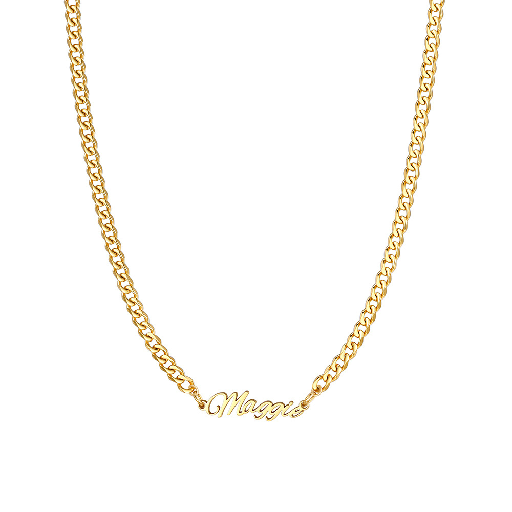 Custom Multi-Name Cuban Link Necklace 3MM