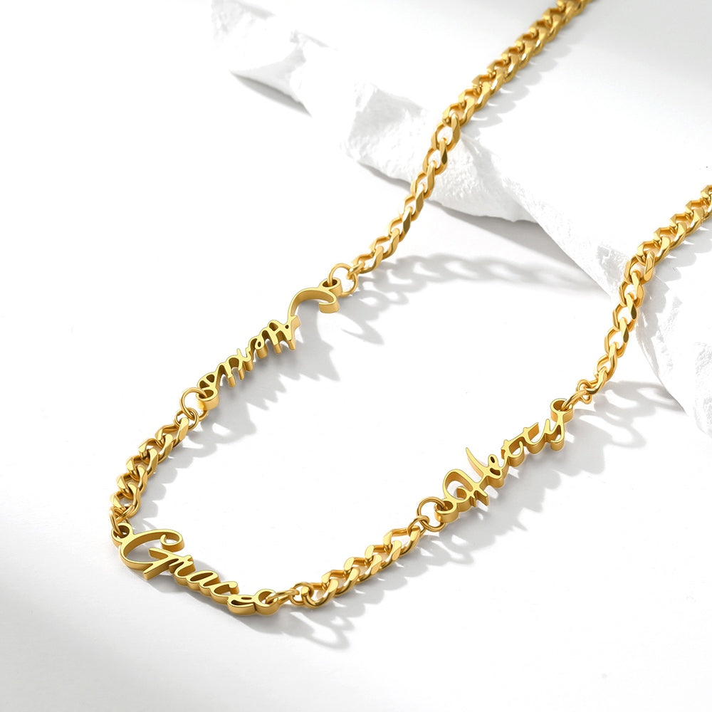 Custom Name Cuban Link Necklace 3MM