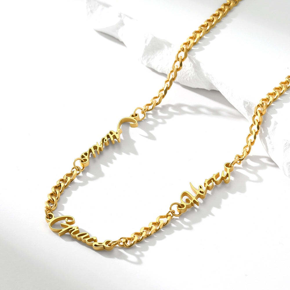 Custom Name Cuban Link Necklace 3MM