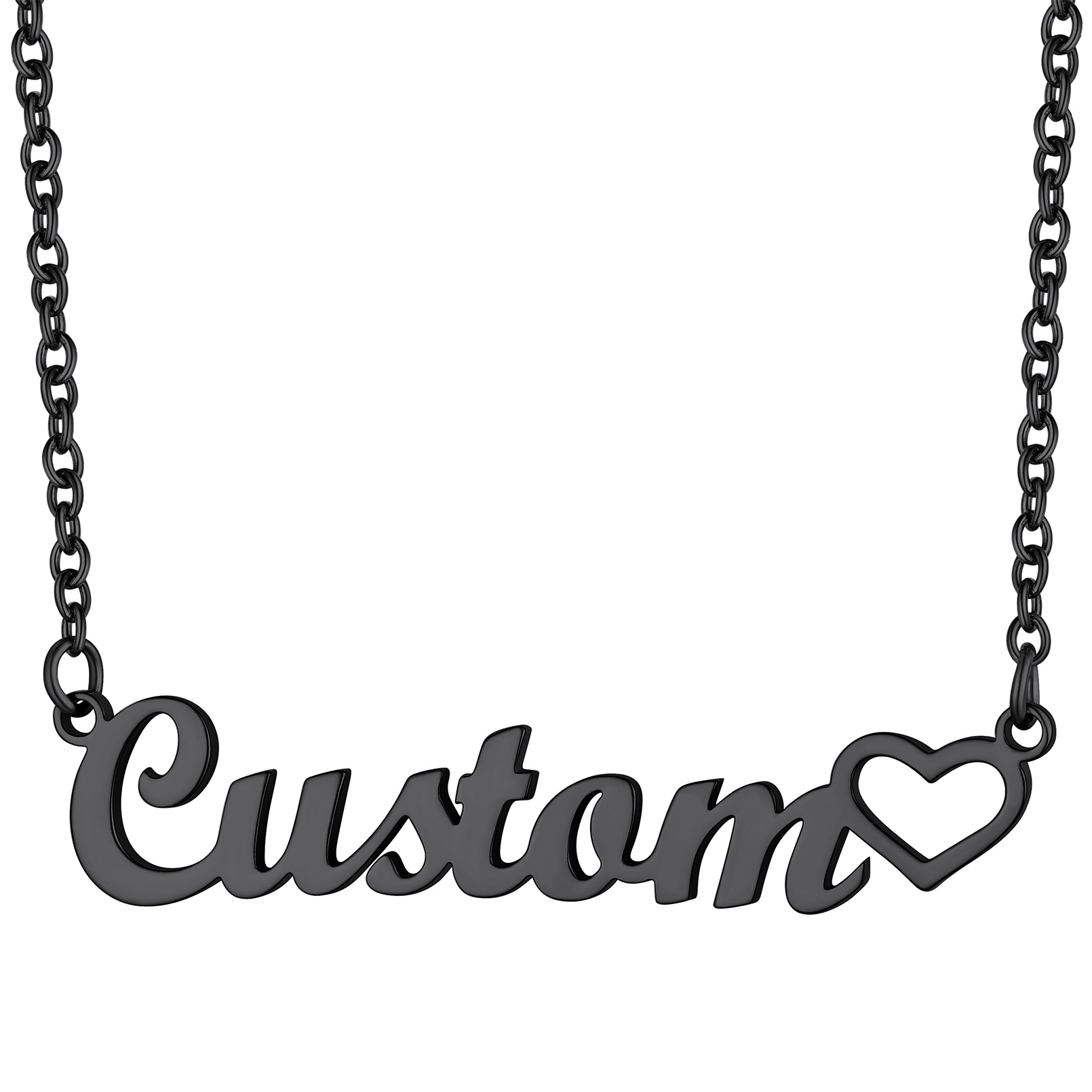 Custom Name Chain Names black Necklace