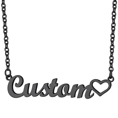Custom Name Chain Names black Necklace