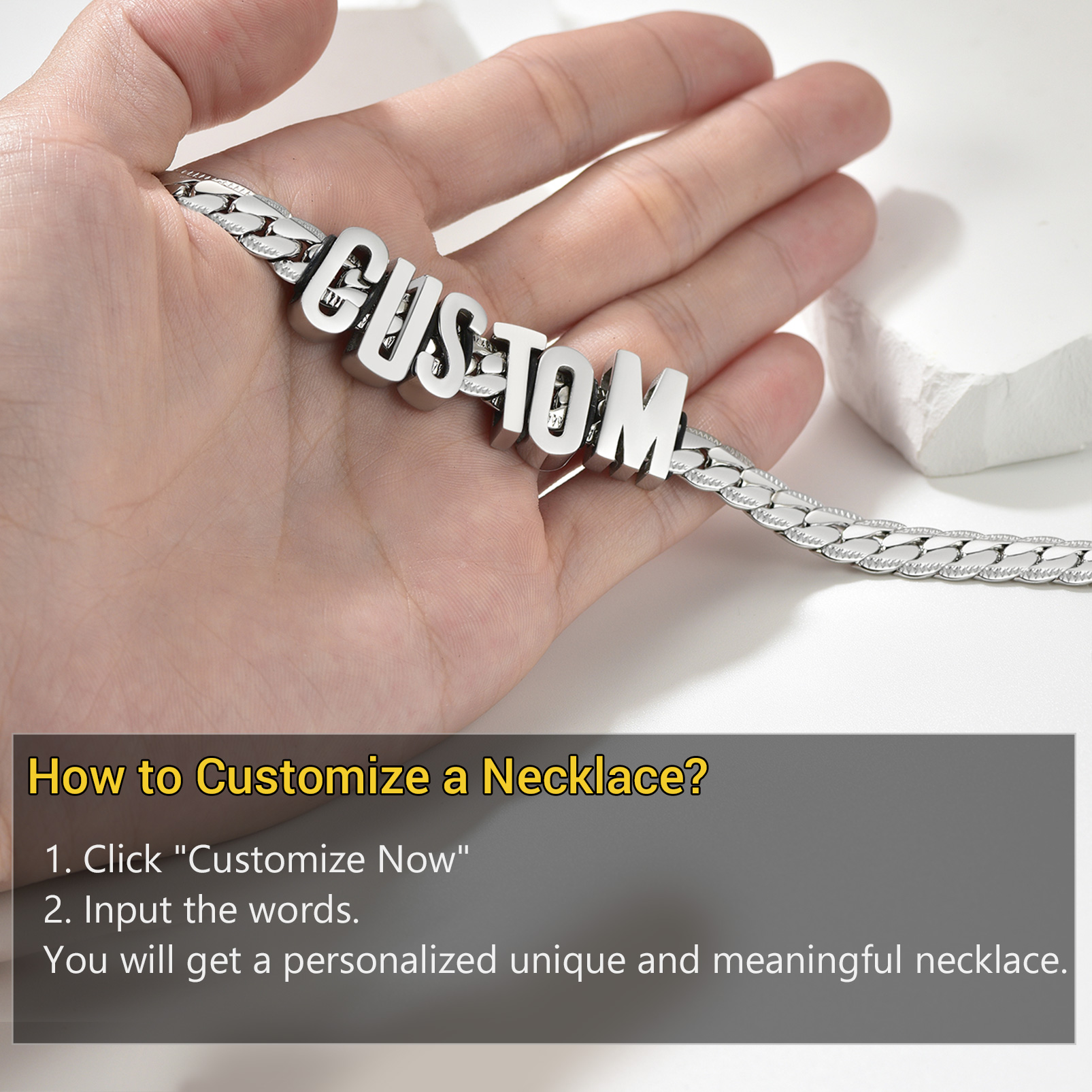 Custom Name Chunky Cuban Chain Necklace