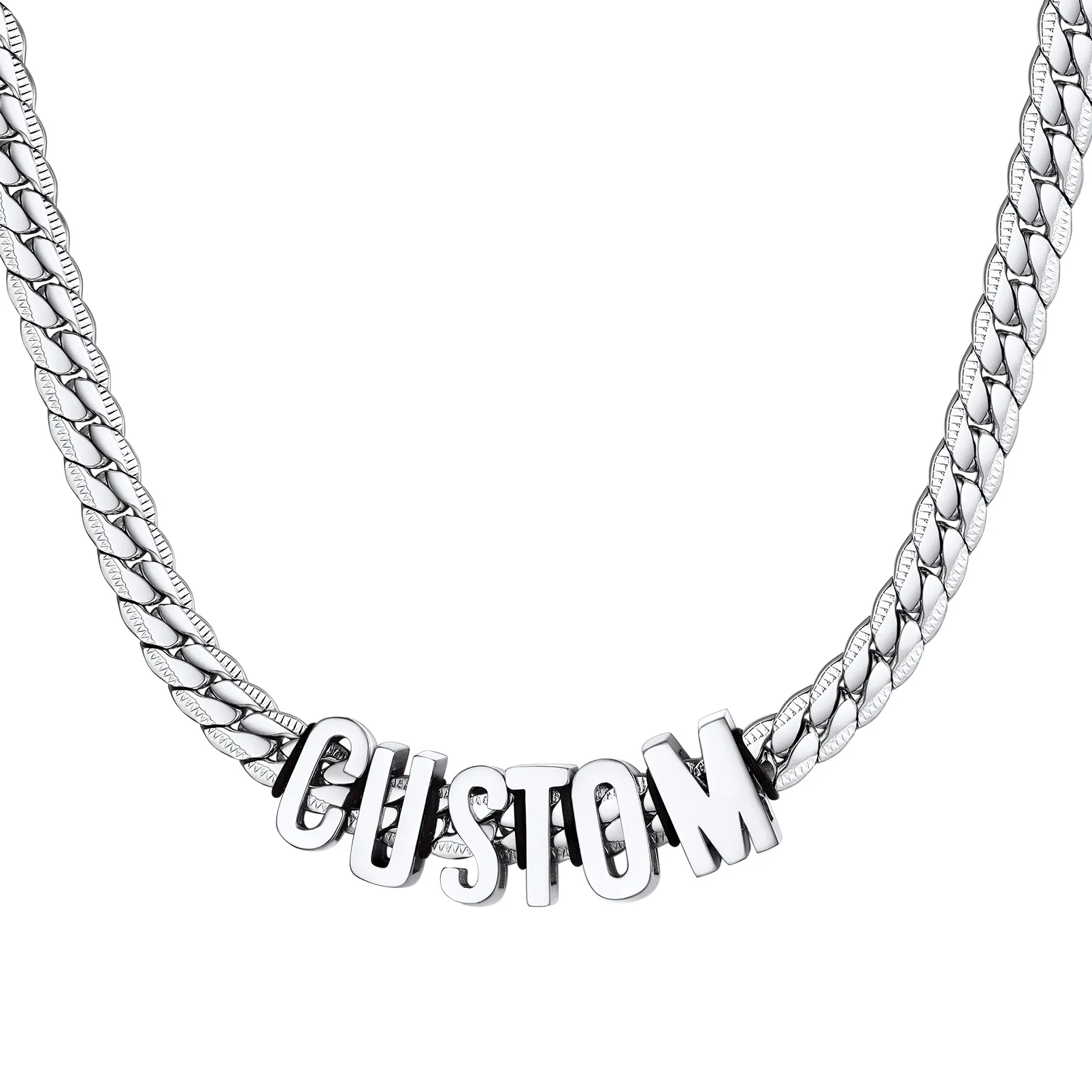 Personalized Name Chain Necklace for Women Men