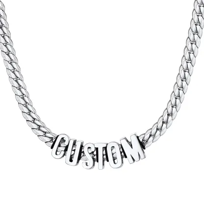 Personalized Name Chain Necklace for Women Men