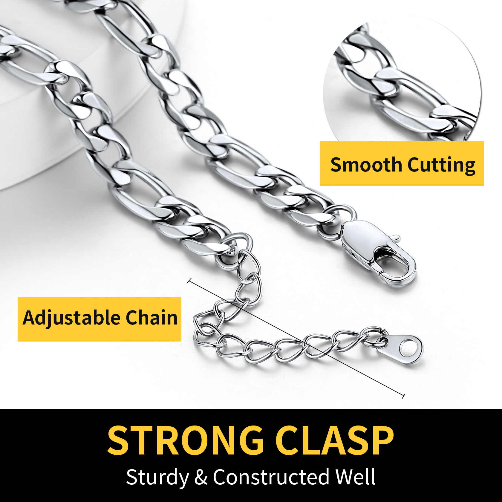 Custom Name Cuban Link Chain Letter Adjustable Necklace