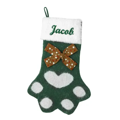 Custom Paw Shape Christmas Stockings