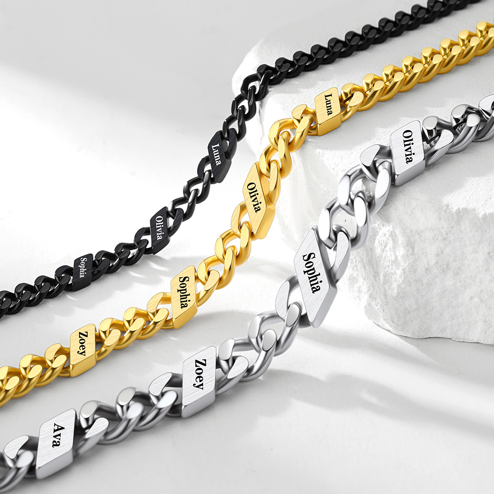 Custom Names Cuban Chain Necklace 5/7/9MM 3 Colors