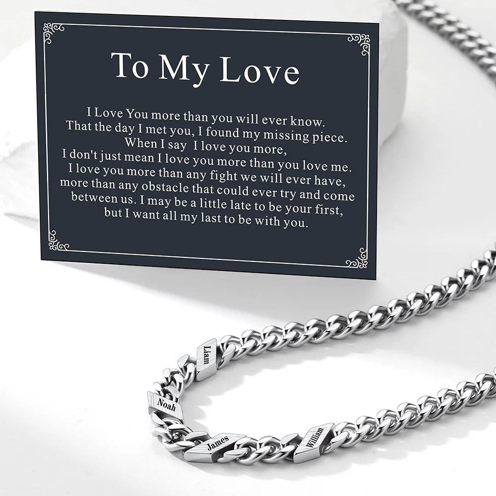 Custom Names Cuban Chain Necklace 7/9/12MM