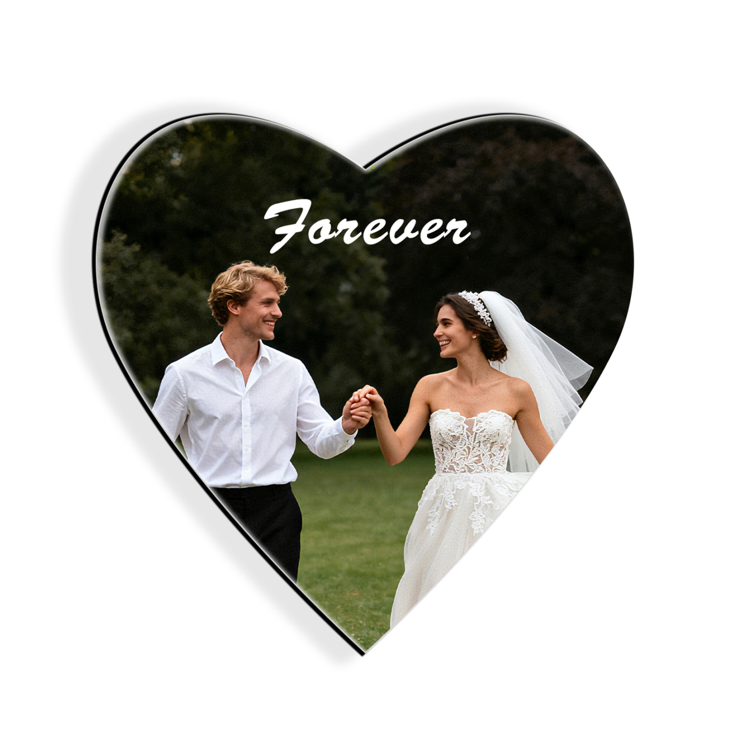 Custom Photo Heart Fridge Magnet