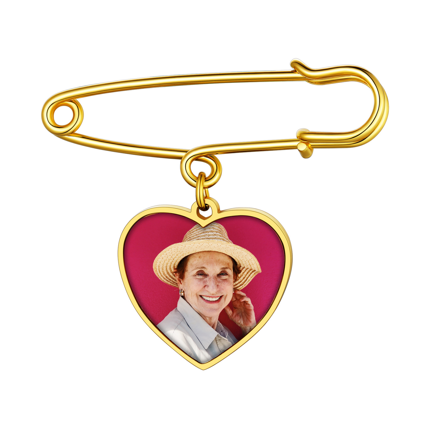 Custom Photo Memorial Pin Wedding Bouquet Charm Brooch pin