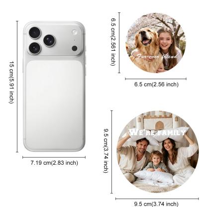 Custom Photo Round Fridge Magnet size