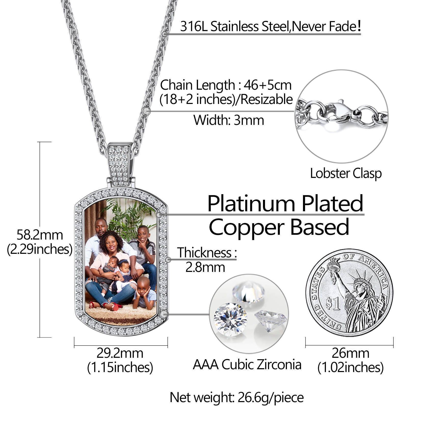Custom Photo Signet Ring & Dog Tag Necklace