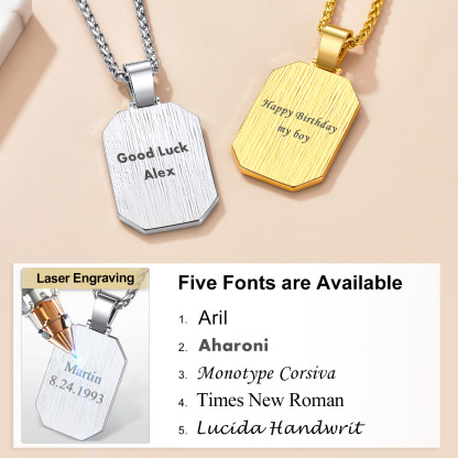 Custom Picture Military Tags Necklace for Men Women