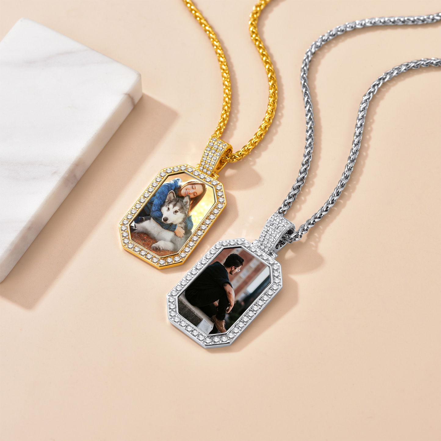 Custom Picture Military Tags Necklace for Men Women