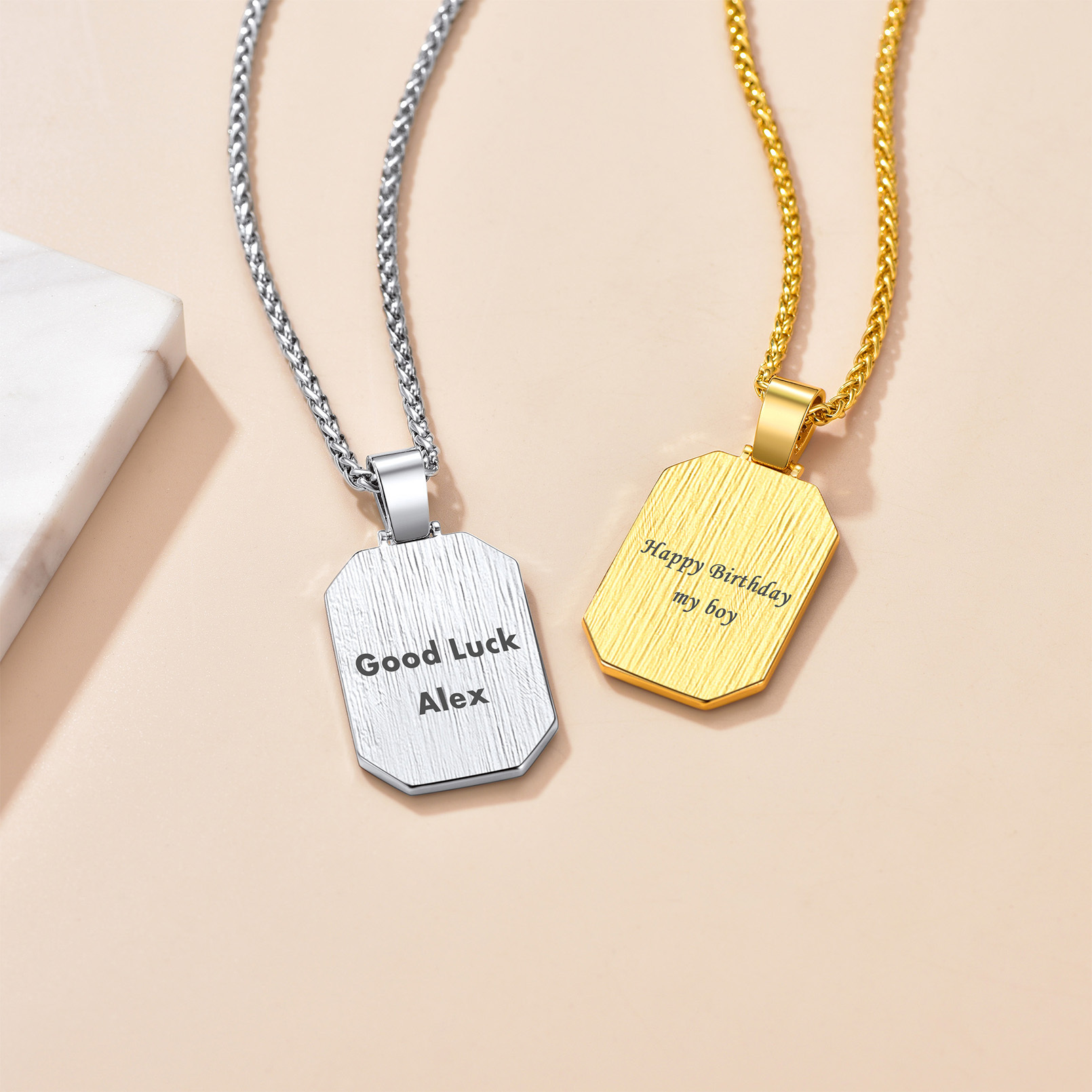 Custom Picture Military Tags Necklace for Men Women