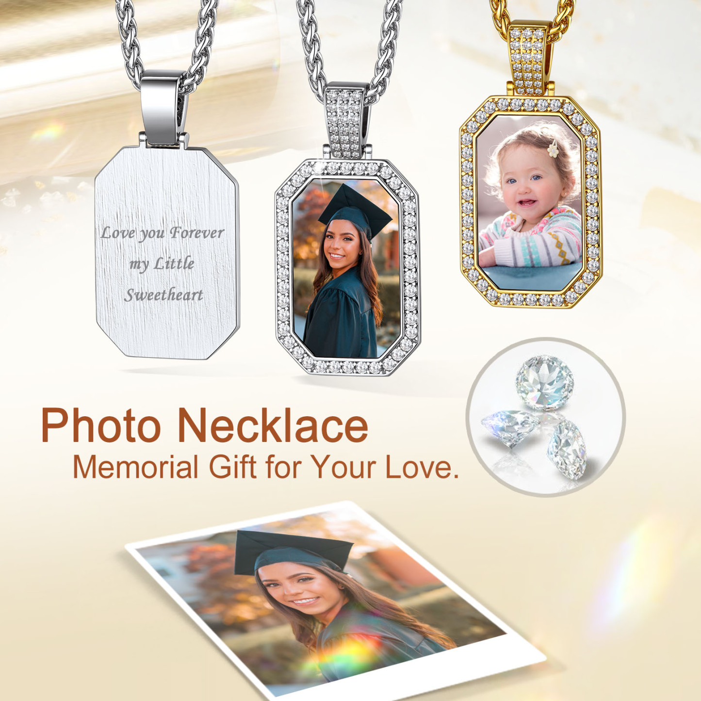 Custom Picture Military Tags Necklace for Men Women