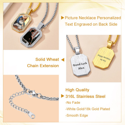 Custom Picture Military Tags Necklace for Men Women