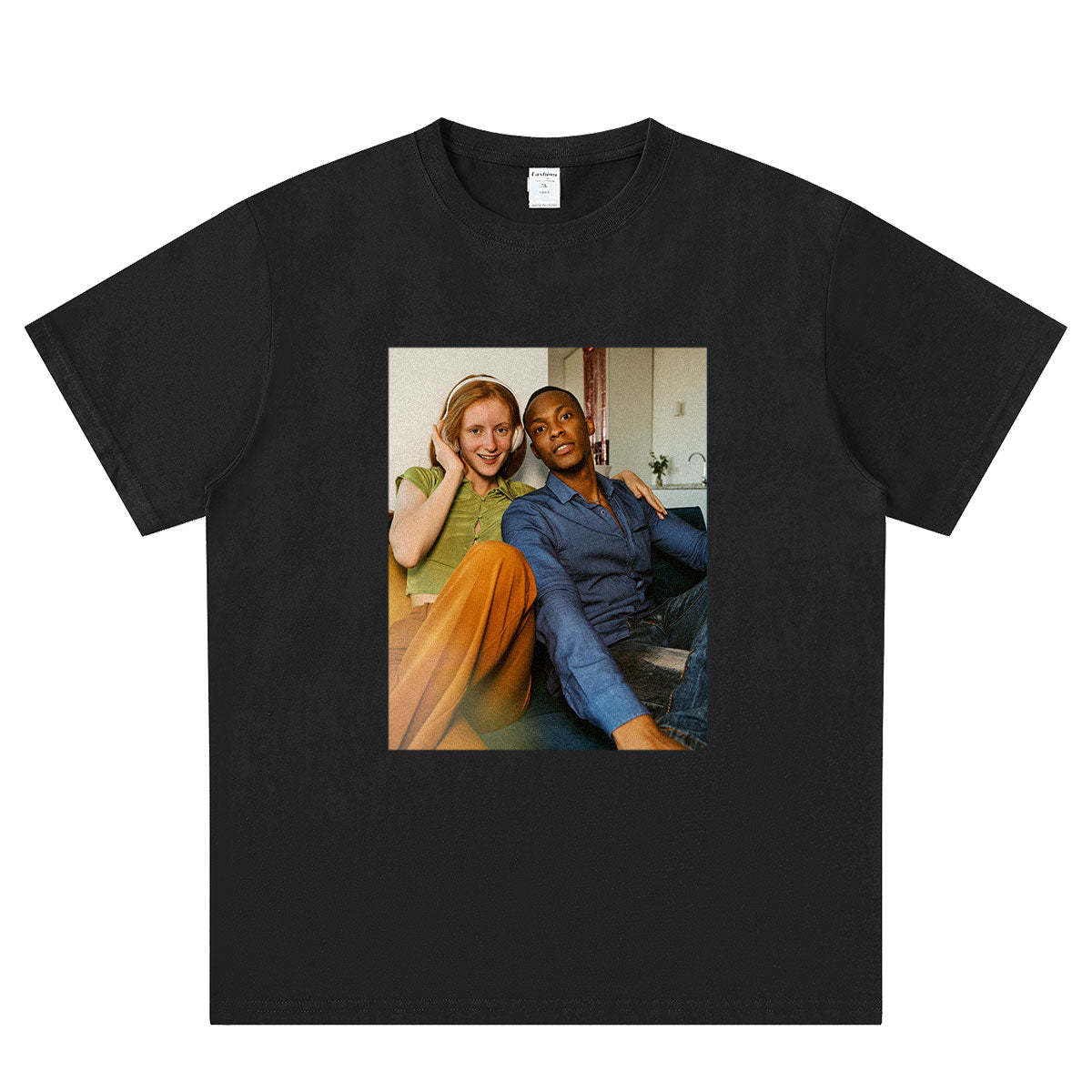 Custom Picture black T-Shirt