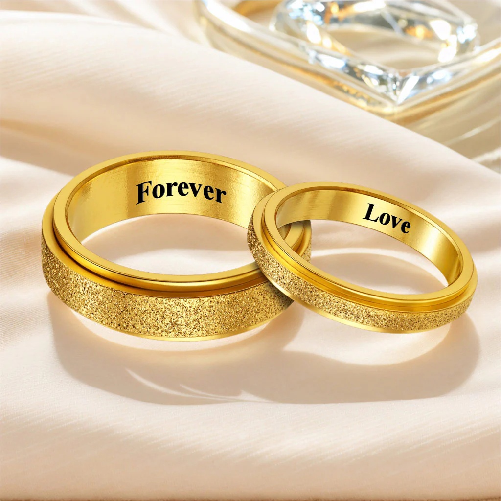 Custom Spinner Promise Rings for Couple