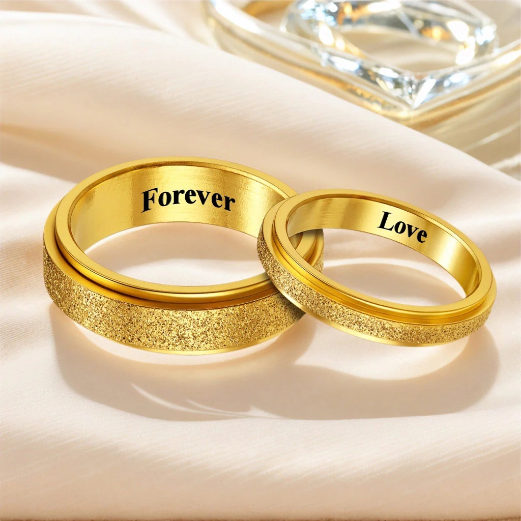 Custom Spinner Promise Rings for Couple