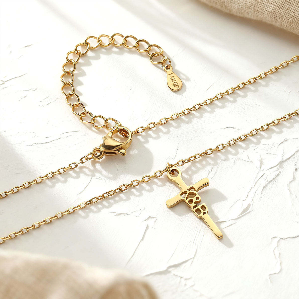 Custom Stainless Steel Cross Name Necklace