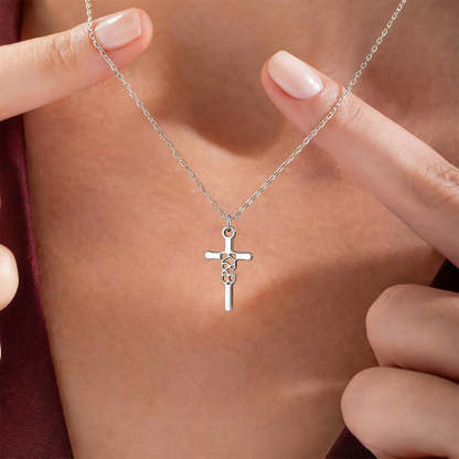 Custom Stainless Steel Cross Name Necklace