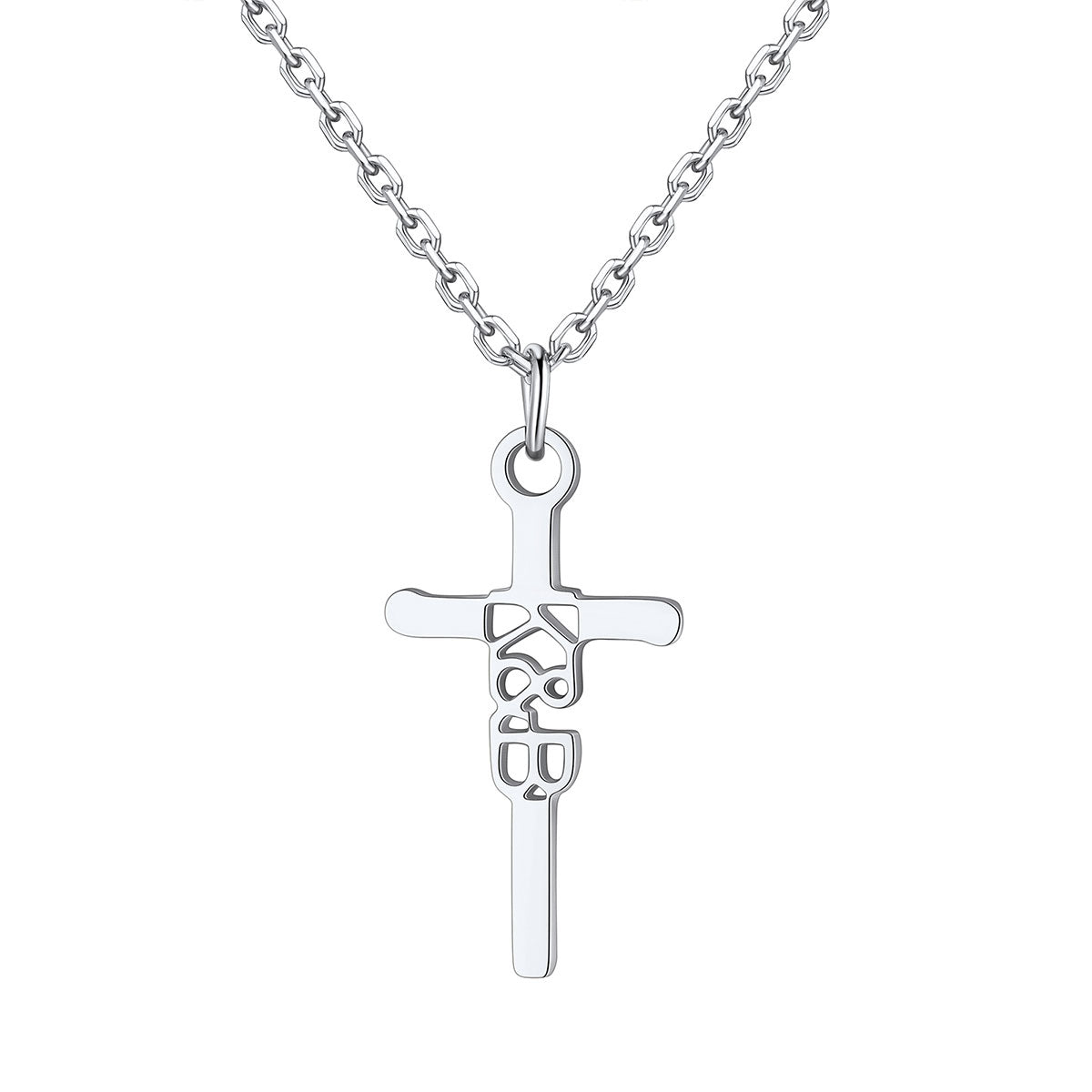 Custom Stainless Steel Cross Name Necklace