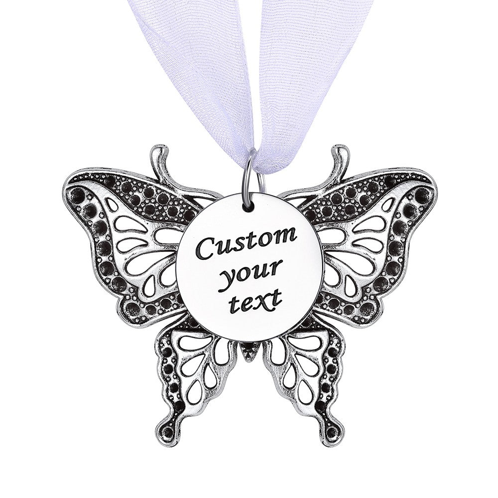 Personalized Text Christmas butterfly Ornament Christmas gift