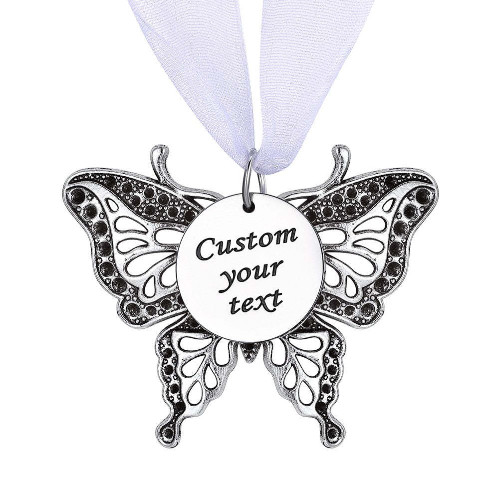 Personalized Text Christmas butterfly Ornament Christmas gift